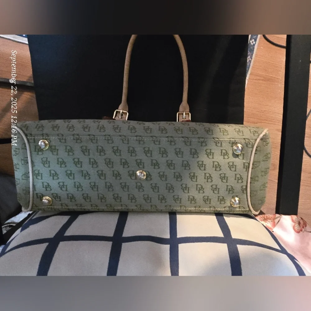 Dooney & Bourke Olive and Tan Satchel